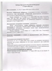 ИНФОРМАЦИЯ для избирателей.